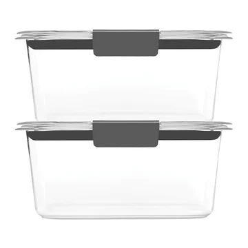 Stackable Set of Leak-Resistant Airtight Food Storage Containers