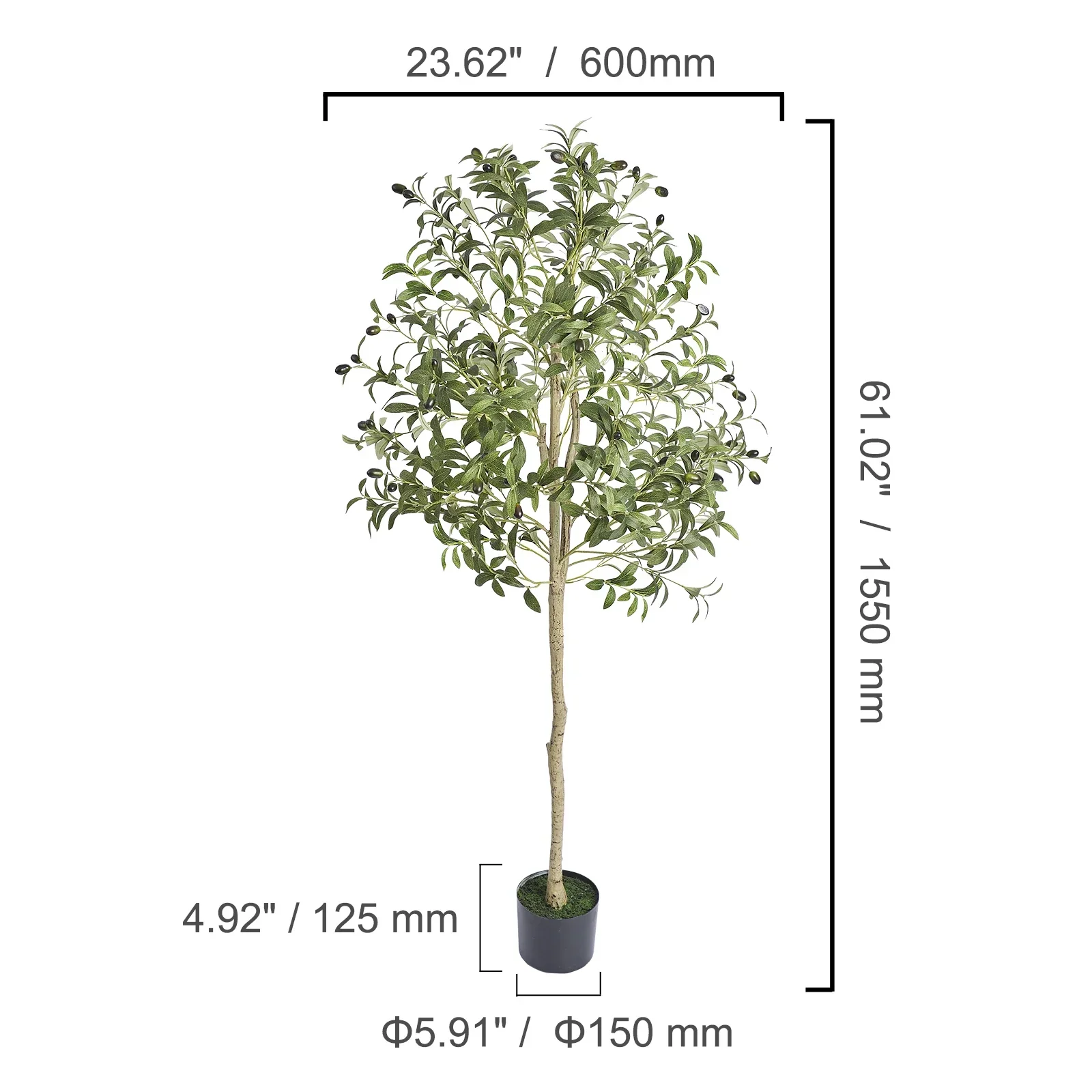 Olive Tree Decoration with Stable Base