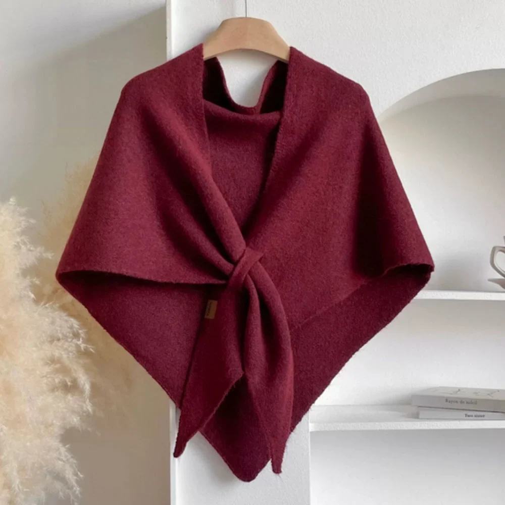Triangle Shawl Lightweight Microfiber Blend Machine Washable - Image 2