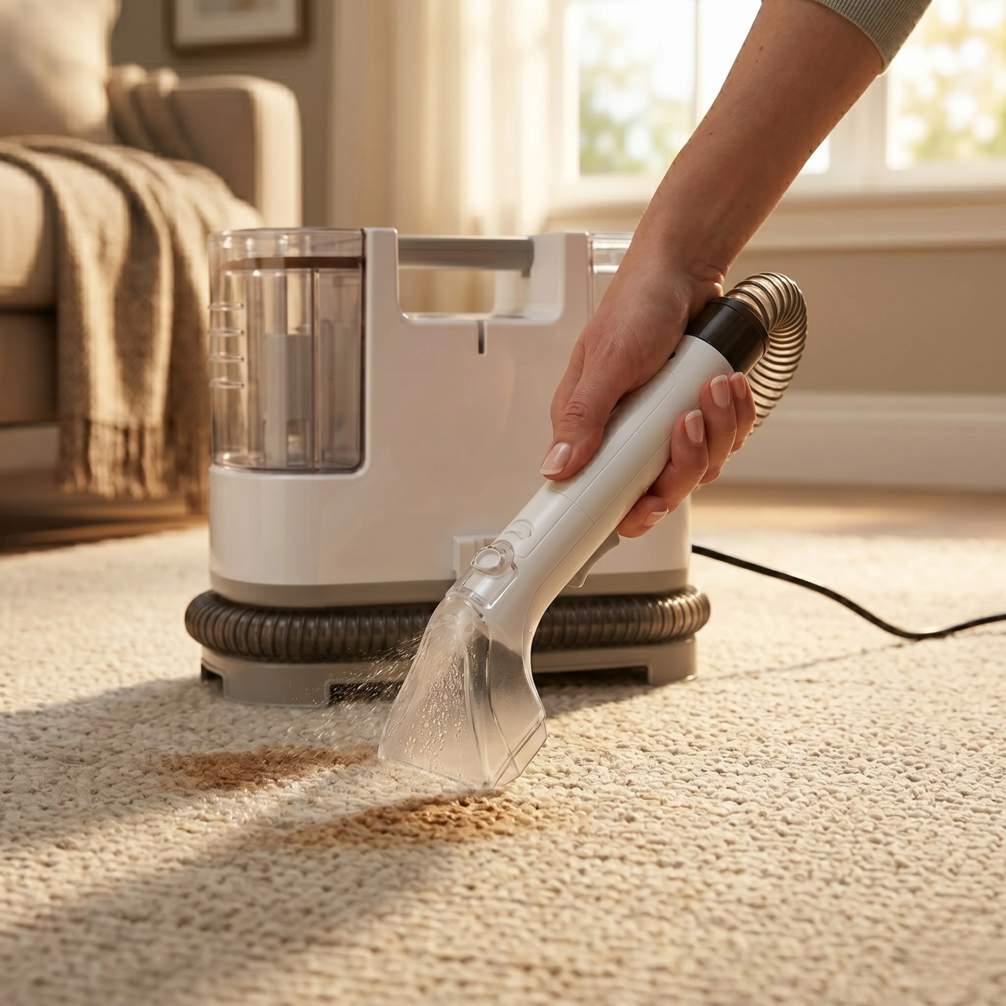 Compact Carpet Cleaning Machine with Dual Water Tank System - Image 4