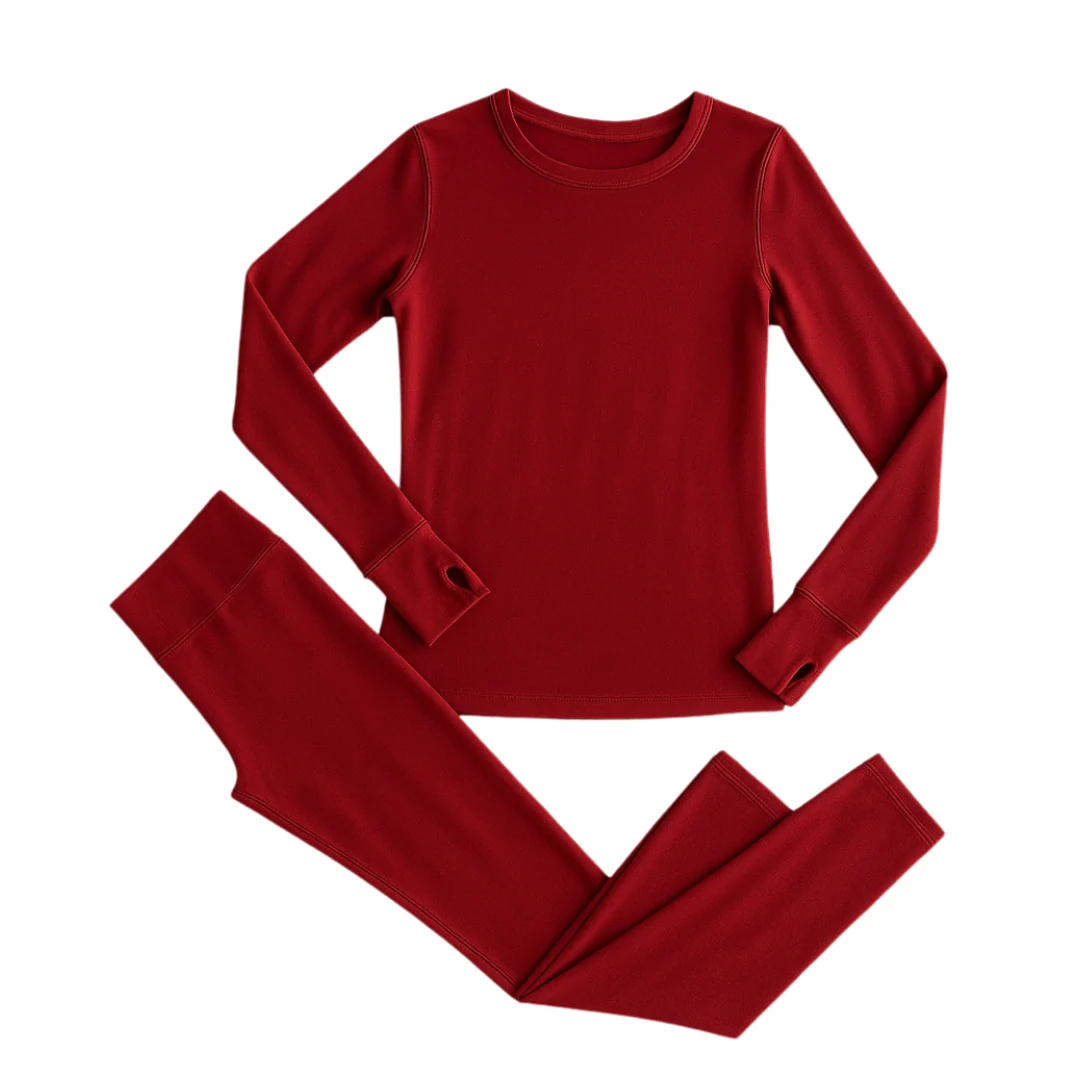 Thermal Base Layer Set for Women - Fleece Lined Shirt and Leggings - Image 4