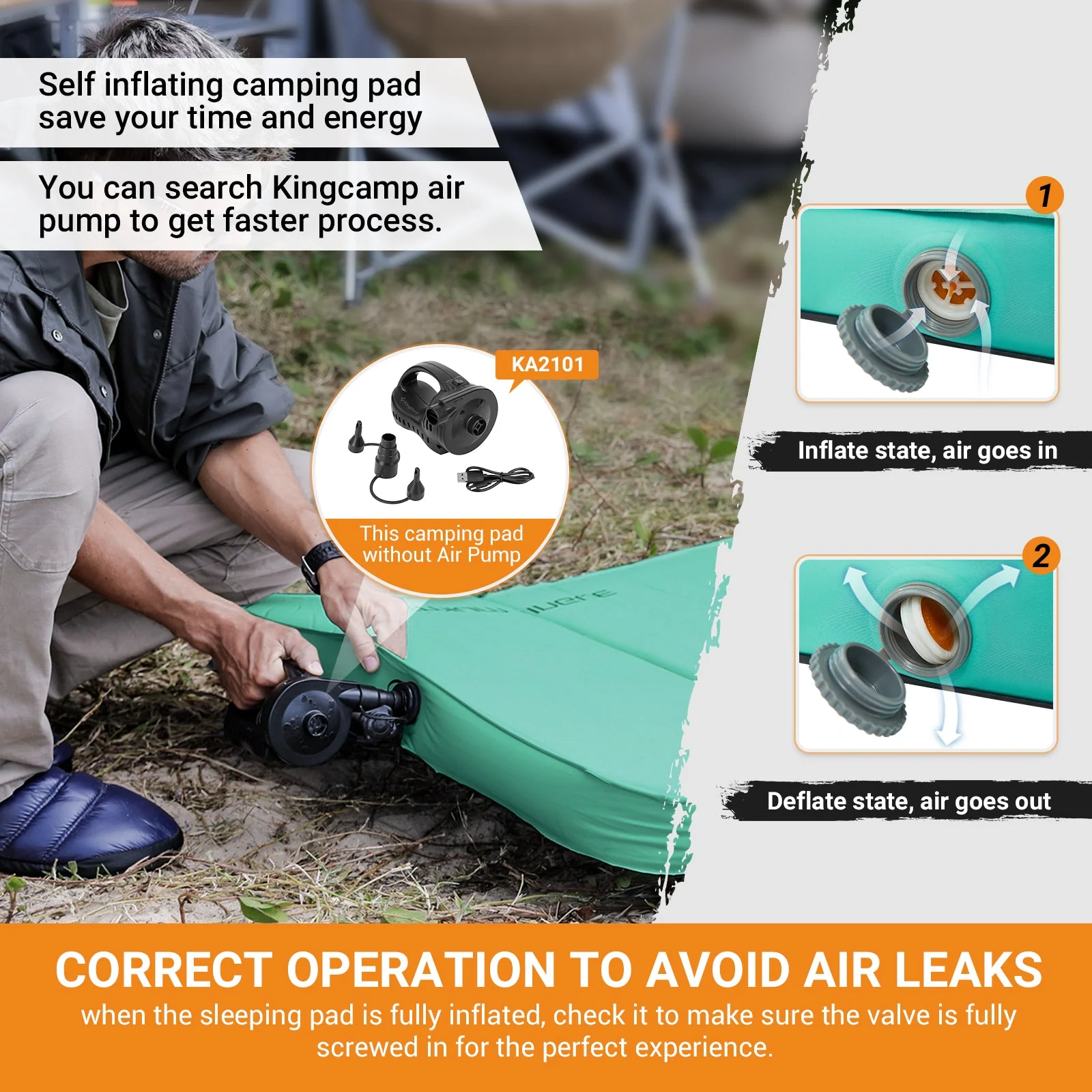 KingCamp PREMIUM Self Inflating Foam Sleeping Pad Double/Single - Image 27