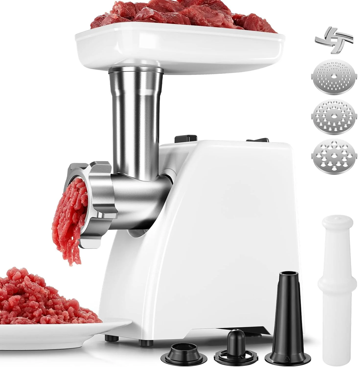 AMZCHEF 3-in-1 Electric Meat Grinder with Sausage Stuffer 1