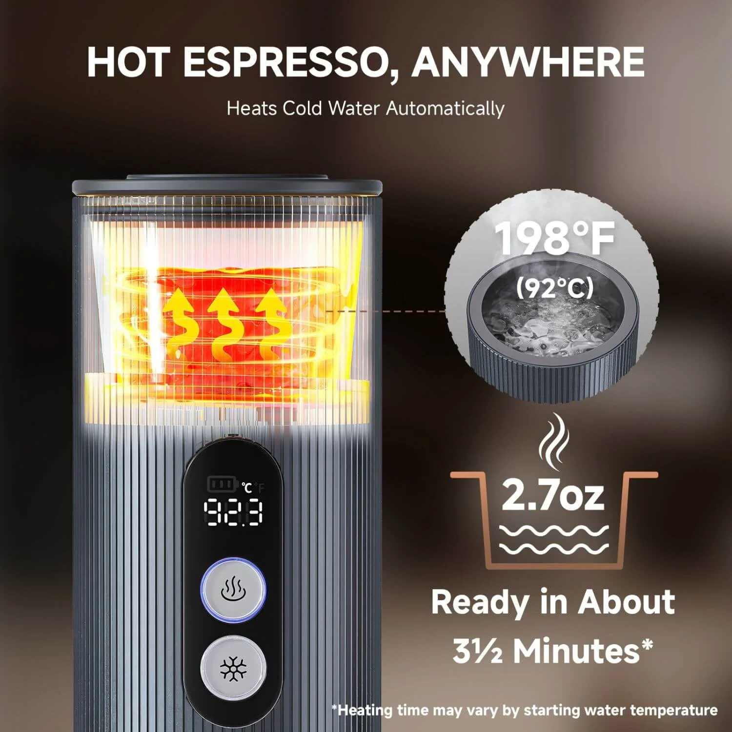 AMZCHEF Portable Coffee Maker with 9000mAh Battery for Camping, RV, Hiking, Office 3