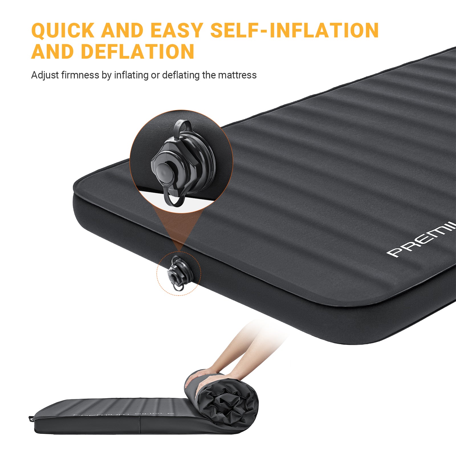 KingCamp PREMIUM Self Inflating Foam Sleeping Pad Double/Single
