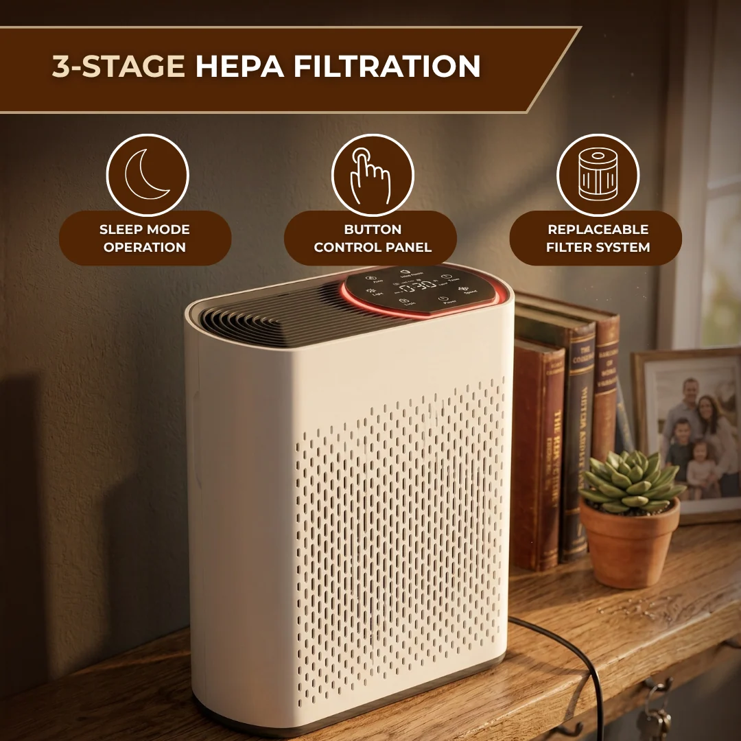 Air Purifier for Large Rooms with HEPA Filter and PM2.5 Sensor