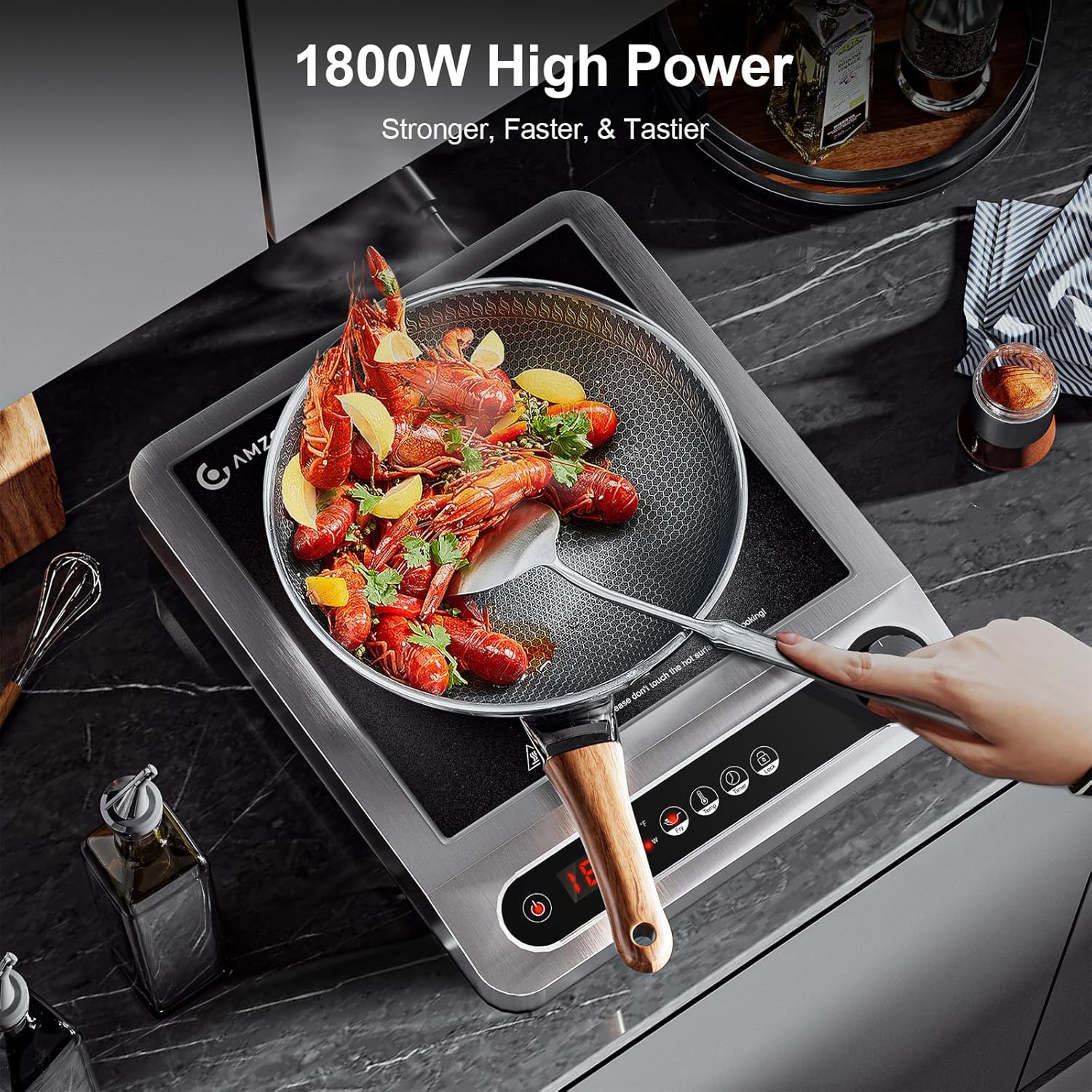 AMZCHEF Commercial Induction Cooktop 1800W Countertop HL-PC4 - Image 4