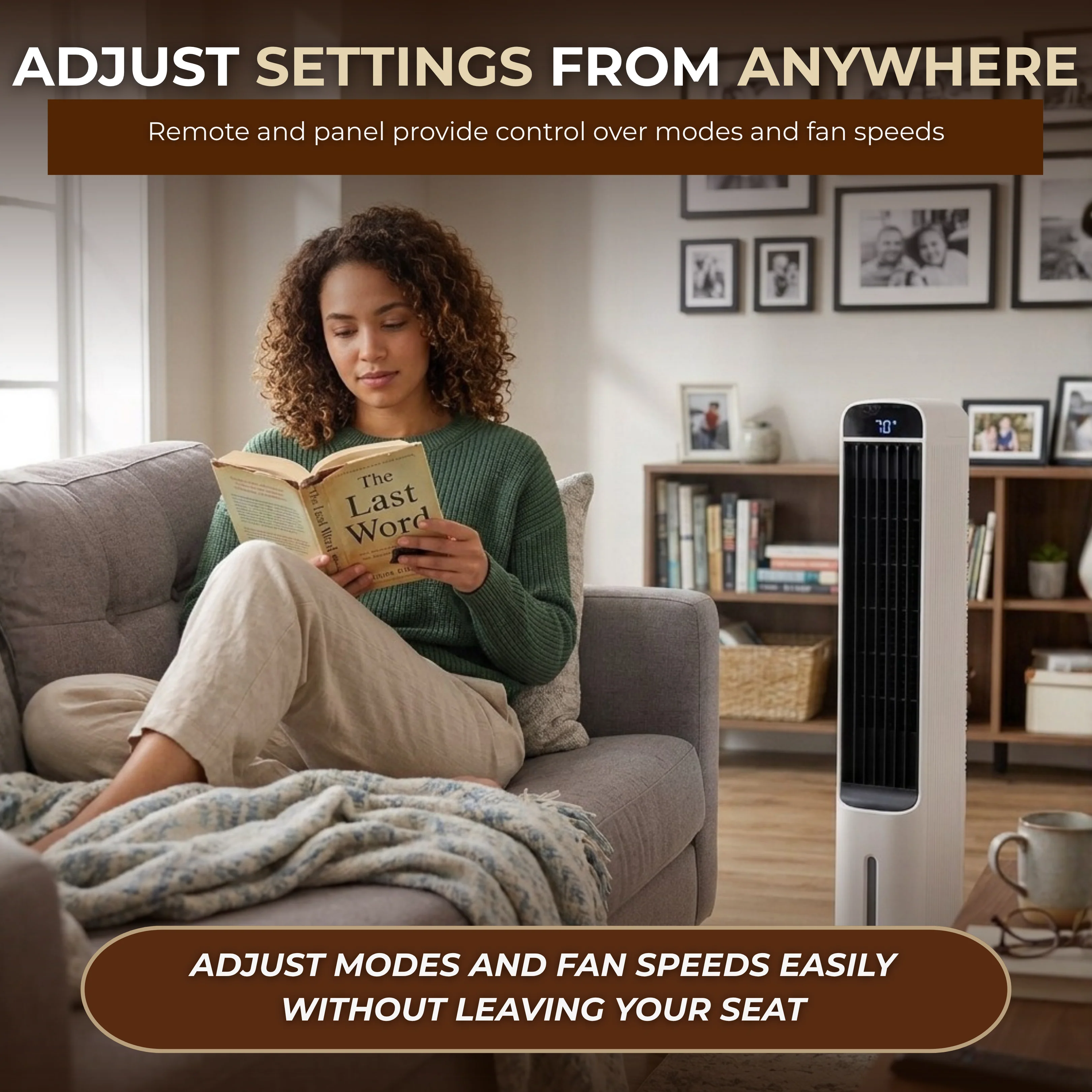 Portable Evaporative Air Cooler Fan with Smart Timer Control