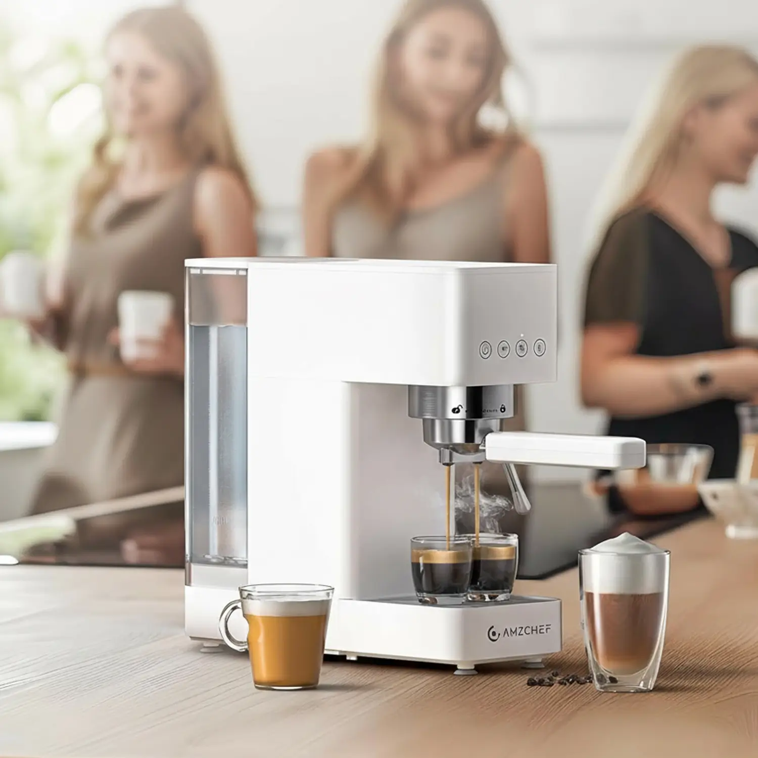 AMZCHEF Espresso Machine 20 Bar with 40oz Removable Water Tank - Image 4