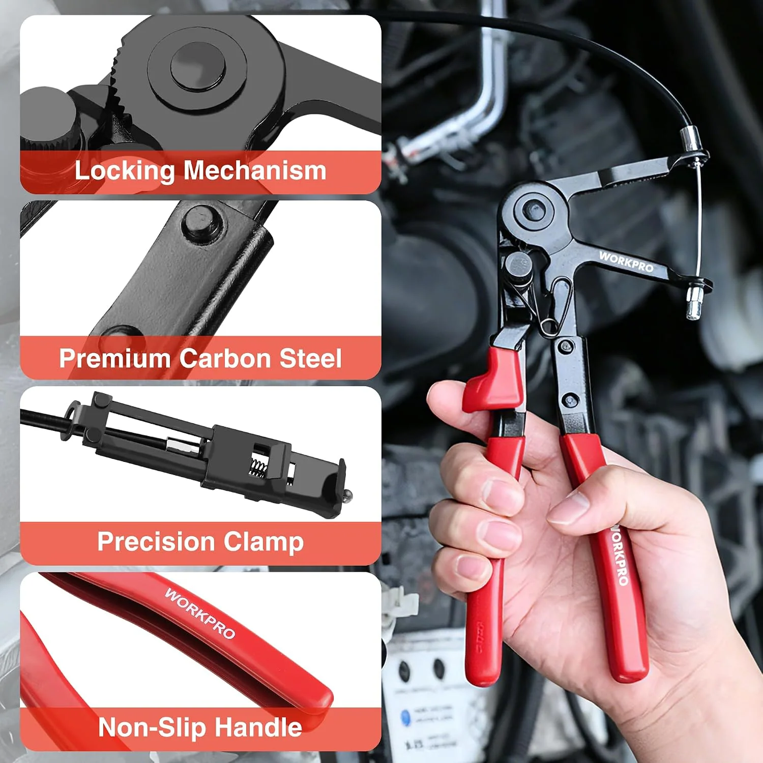WORKPRO 3-Piece Hose Clamp Pliers Set - Image 7