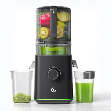 AMZCHEF Cold Press Juicer with 6.5" Large Feed Chute | Hands-free Cut Fruite