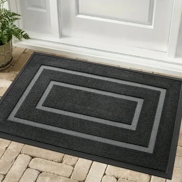 Entry Door Mat Dirt-Trapping Stain-Resistant Non-Slip Rubber Backing