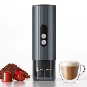 AMZCHEF Portable Coffee Maker with 9000mAh Battery for Camping, RV, Hiking, Office