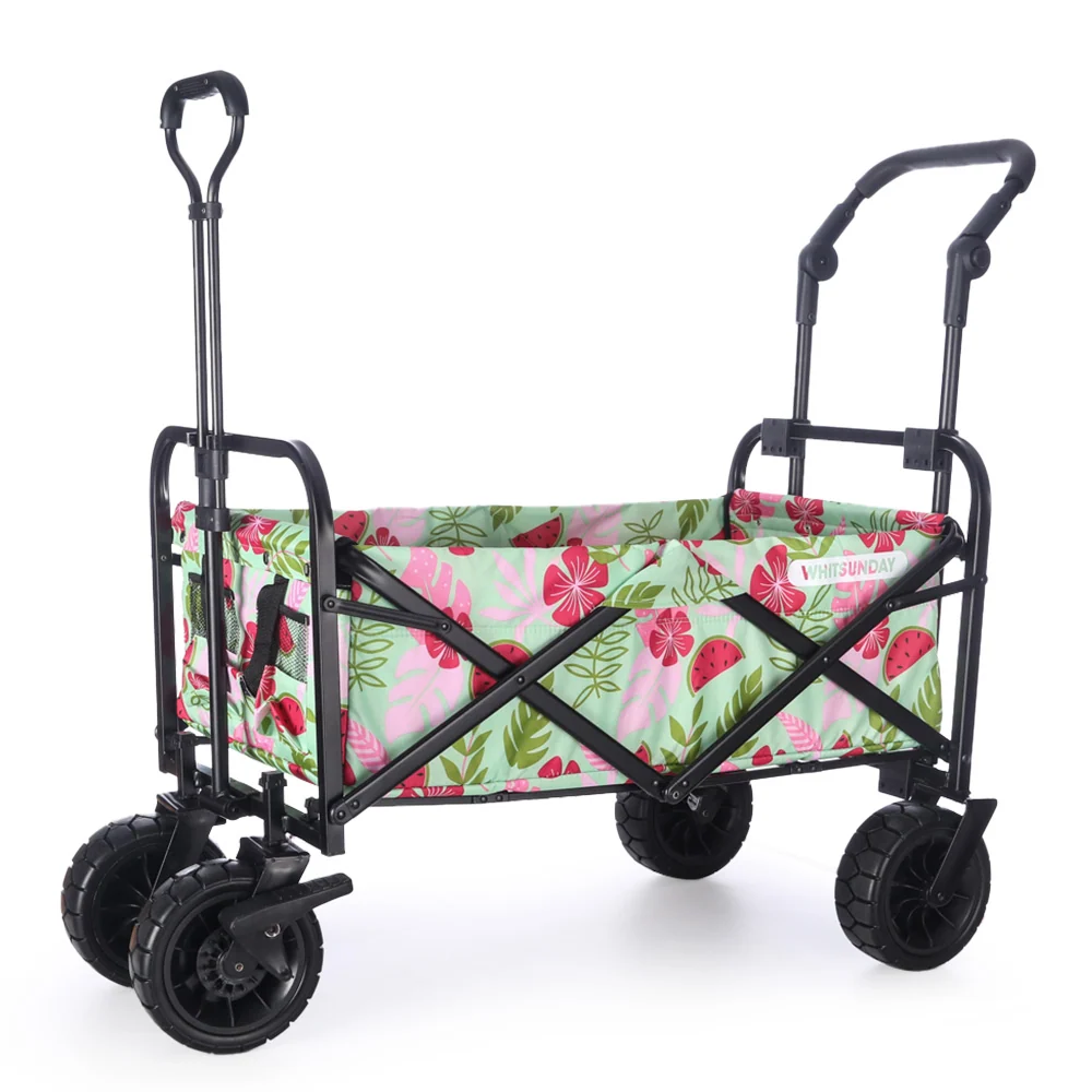 Whitsunday Folding Wagon 8" Heavy Duty Whlees with Push Bar (Standard Size PLUS)