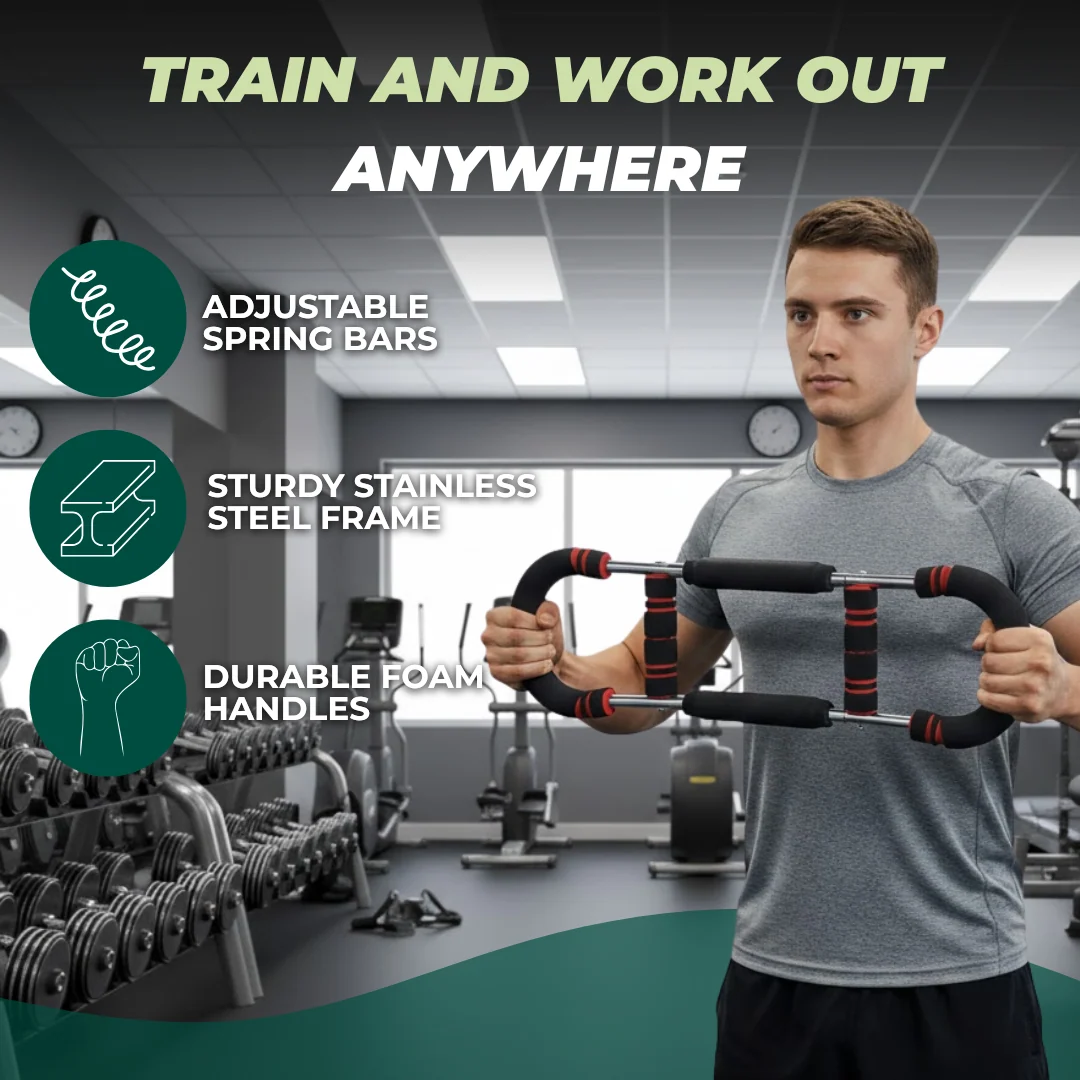 Adjustable Twister Arm Trainer with Spring Bars for Upper Body Training