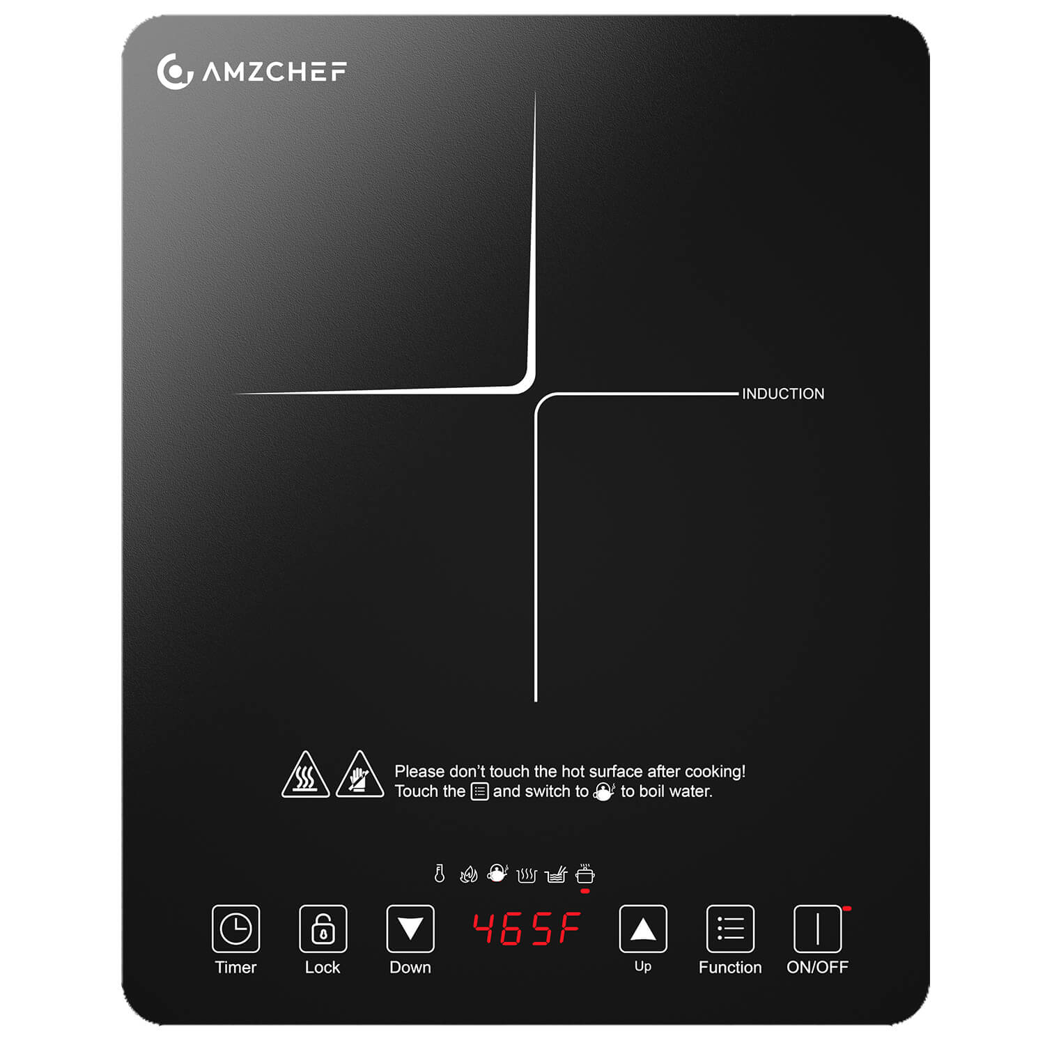 AMZCHEF Portable Induction Cooktop 20 Power Levels HL-B5 1
