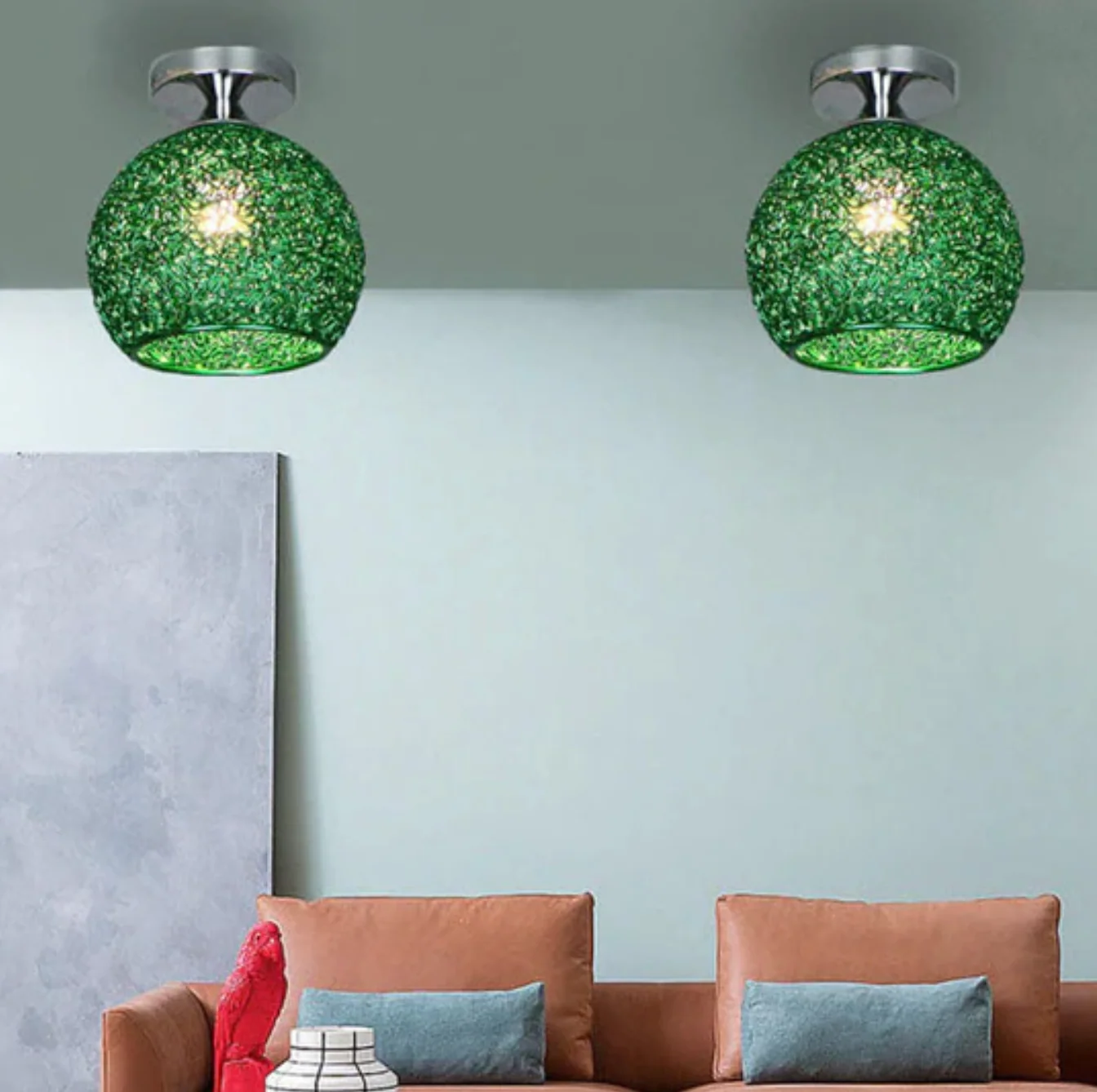 Stylish Ceiling Light Fixture with Open Sphere Design - Image 16