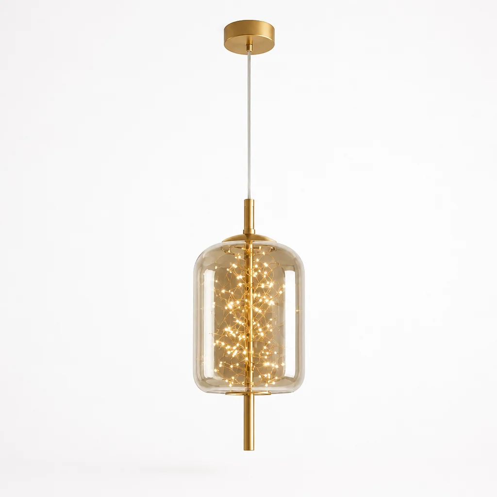 Pendant Light Energy-Efficient LED Smoky Glass Adjustable Wire - Image 5