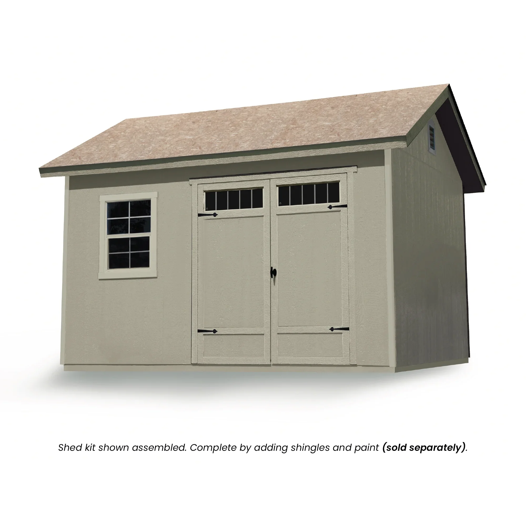 Handy Home Products Beachwood 10 ft. x 12 ft. Wood Storage Shed (with Floor) - Image 2