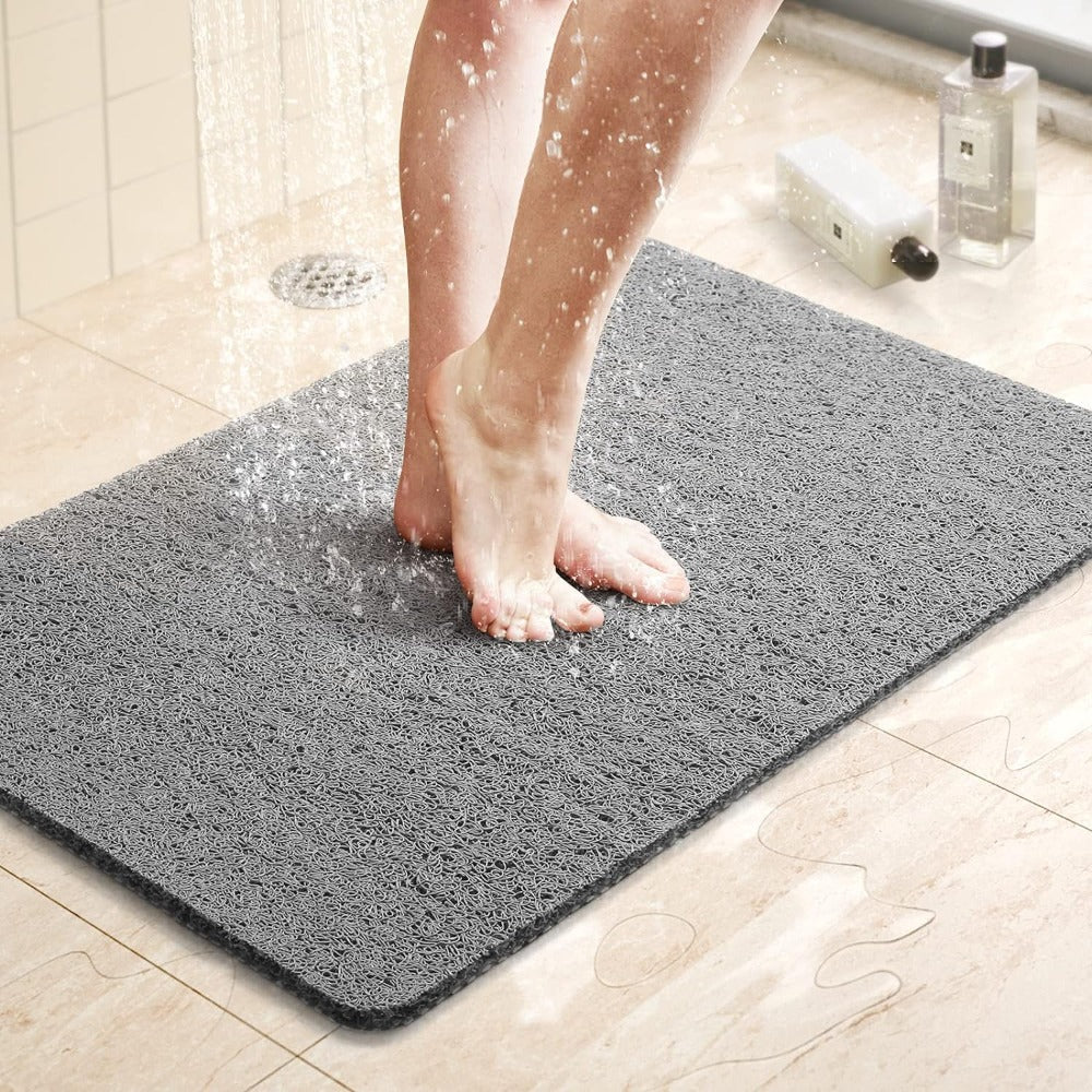 Bath & Shower Mat Non-Slip Quick-Drain Mold-Resistant