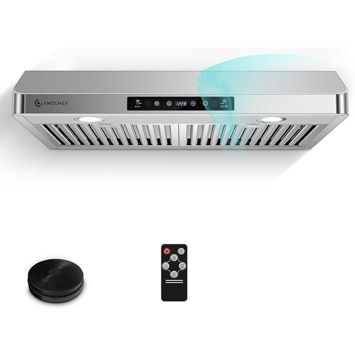 AMZCHEF 30 Inch Under Cabinet Range Hood 750 CFM with Remote Control 1