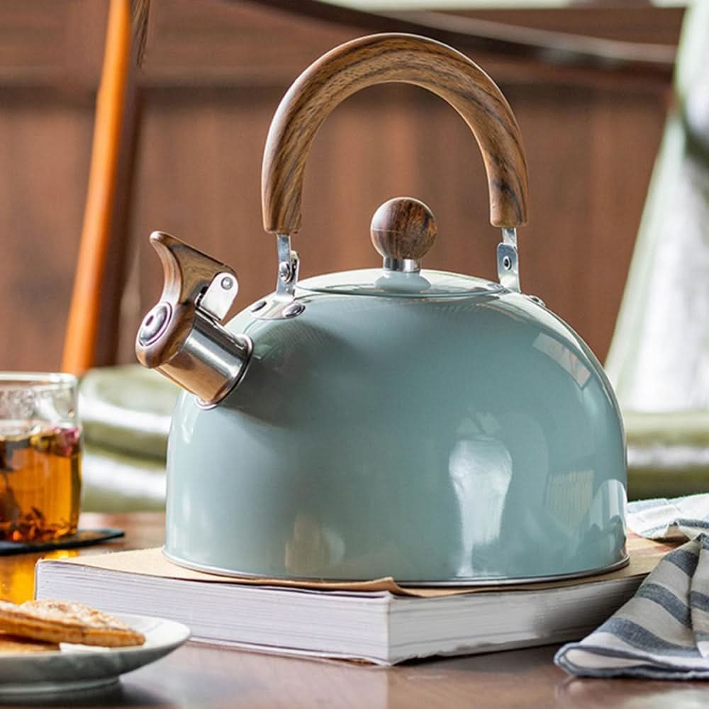 Classic Stainless Steel Kettle with Whistle for Quick Boiling - Image 2