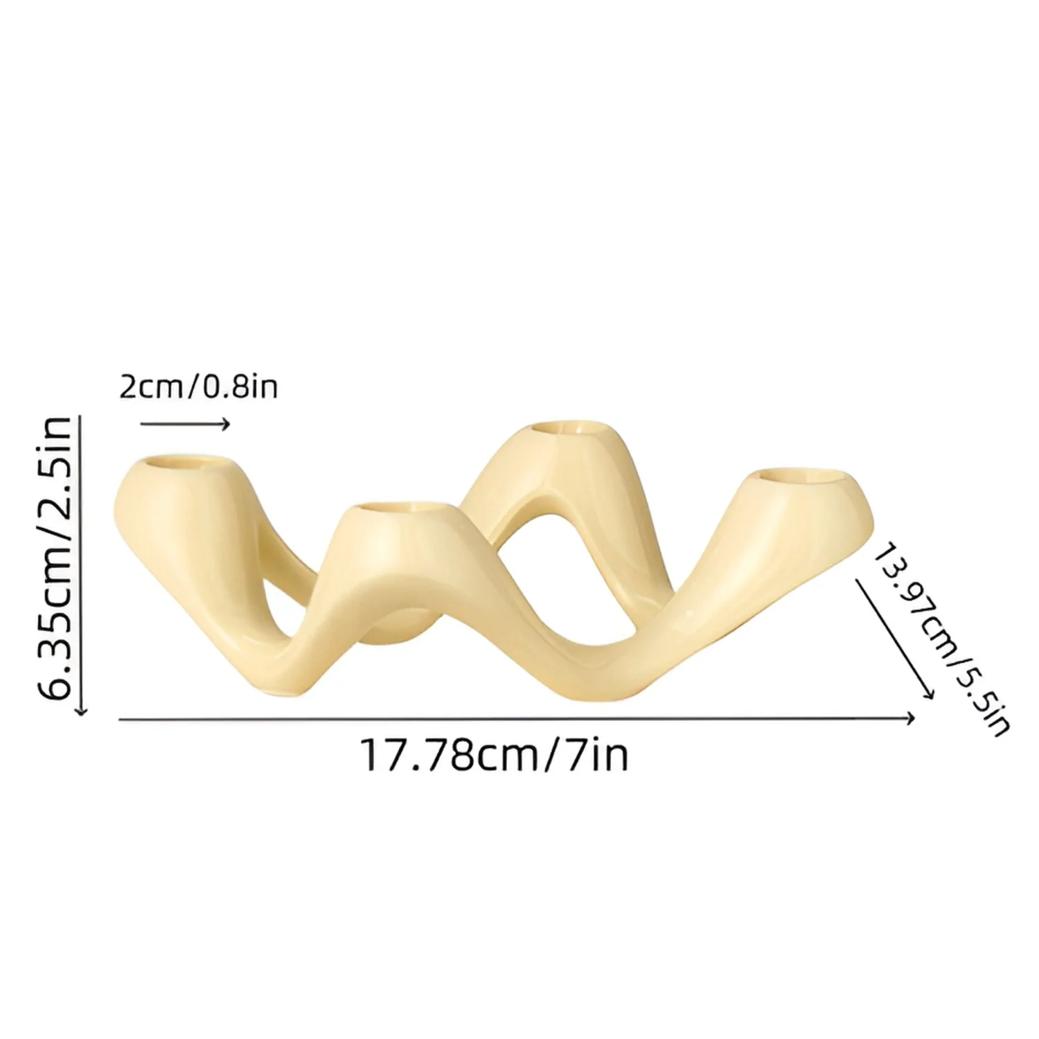 Candle Holder Ceramic Sculptural Accent - Image 6