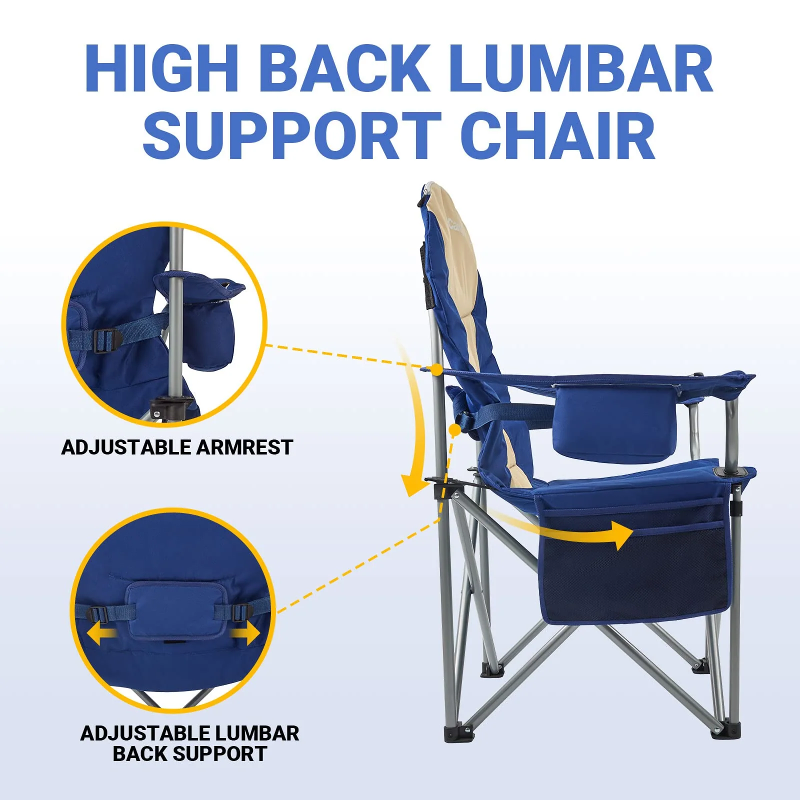 KingCamp Lumbar Support Oversized Camping Chair - Image 32