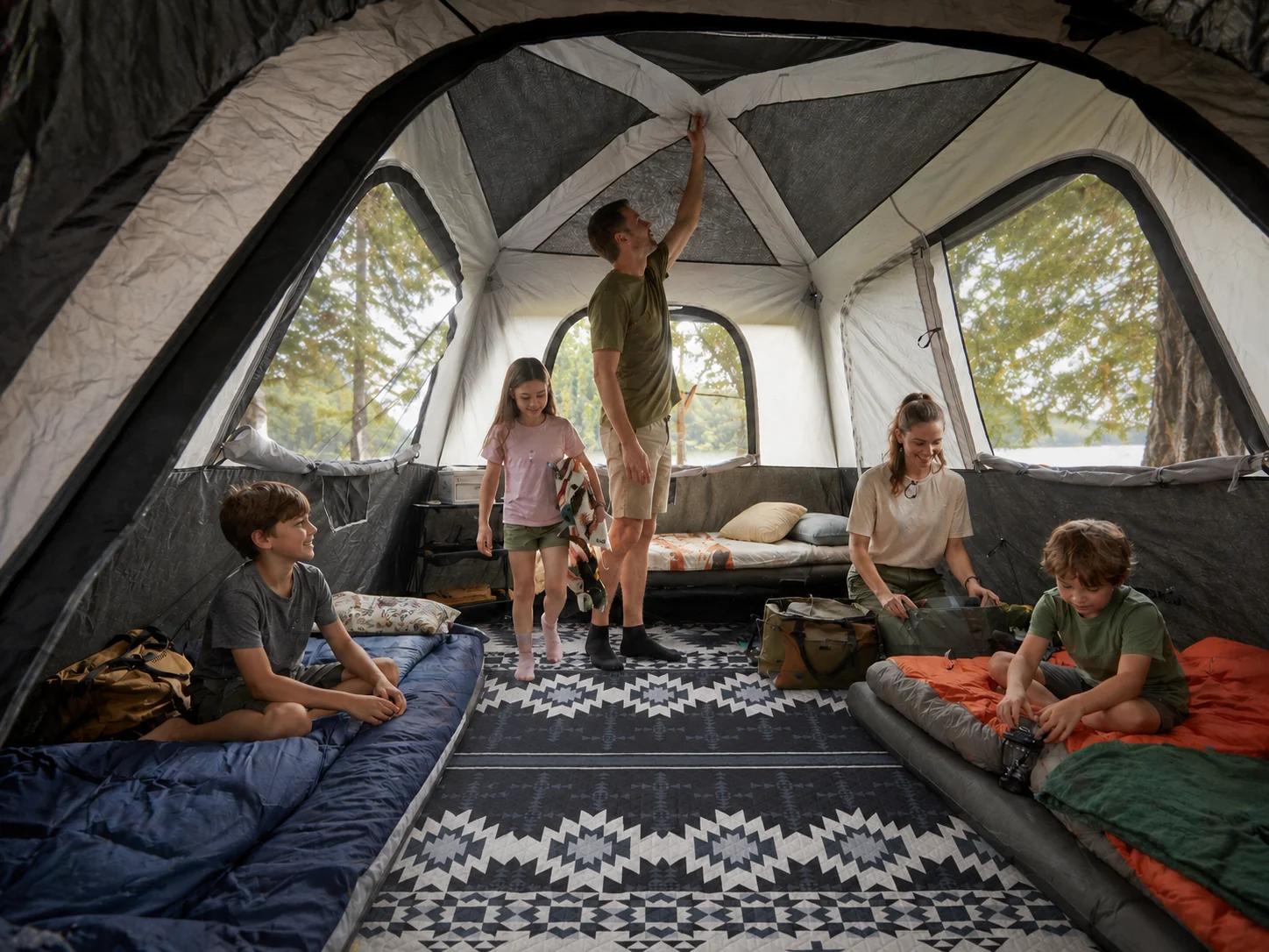 KingCamp ISIAY MAX 2.8 Extra-Large Waterproof Camping Tent Mat - Bohemian Pattern