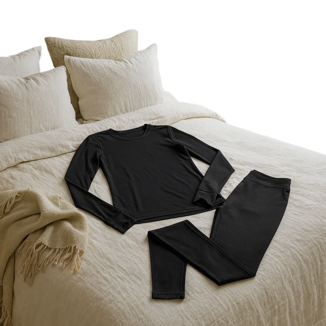 Thermal Base Layer Set for Women - Fleece Lined Shirt and Leggings - Image 3