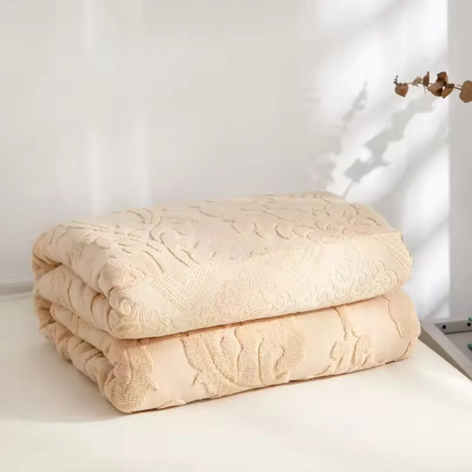 Throw Blanket Plush Jacquard Microfiber Blend Machine Washable - Image 12