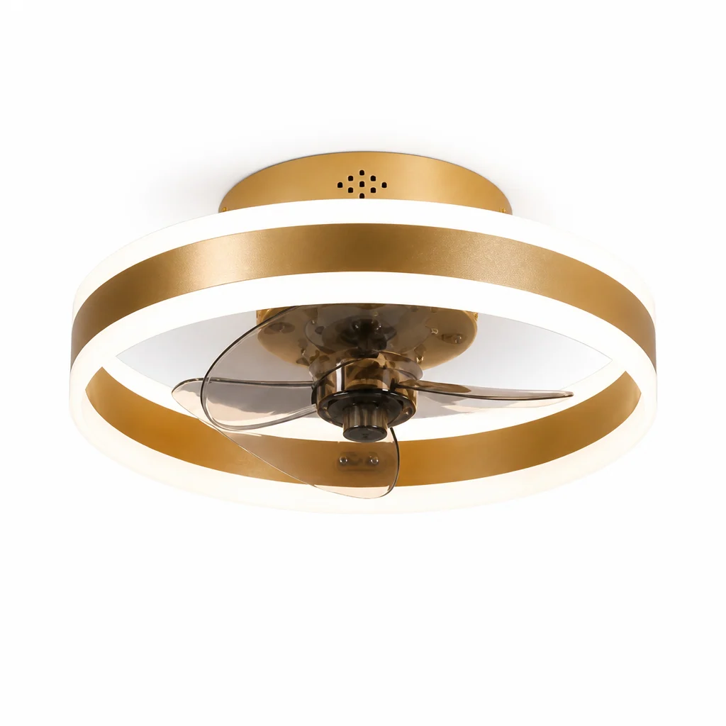 Flush Mount Ceiling Fan Dimmable LED Energy-Efficient