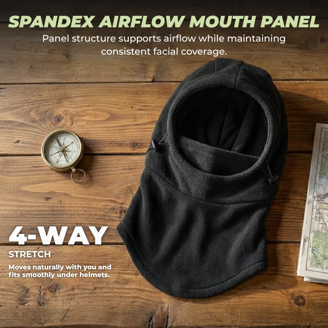 Thermal Fleece Balaclava with Airflow Panel for Cold Weather Use