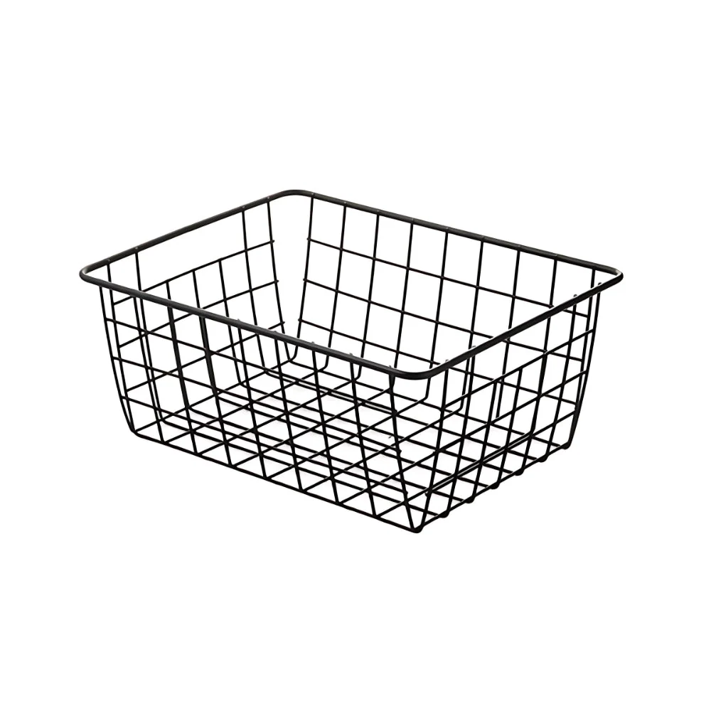 Wire Storage Basket Iron Waterproof Compact