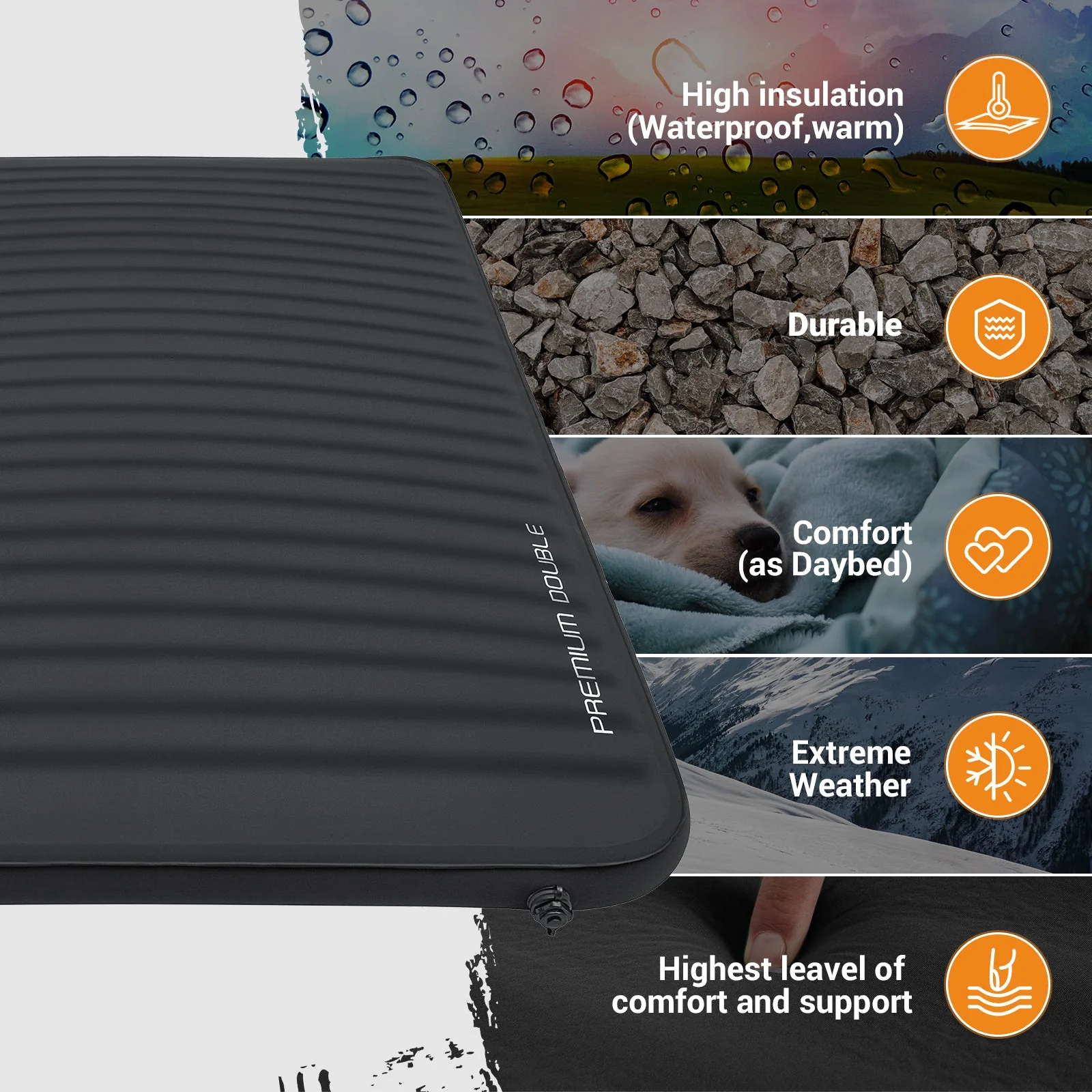 KingCamp PREMIUM Self Inflating Foam Sleeping Pad Double/Single - Image 13