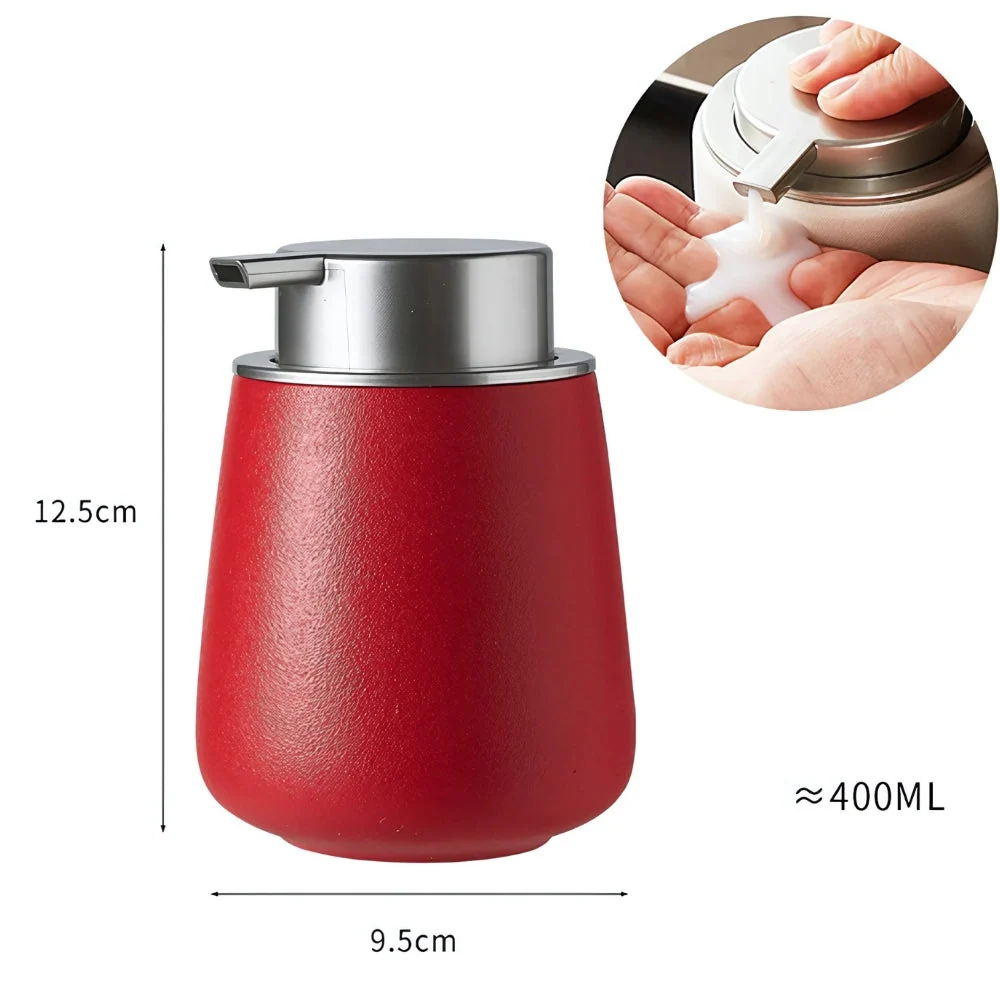 Soap Dispenser Ceramic Press Pump 380ml - Image 3