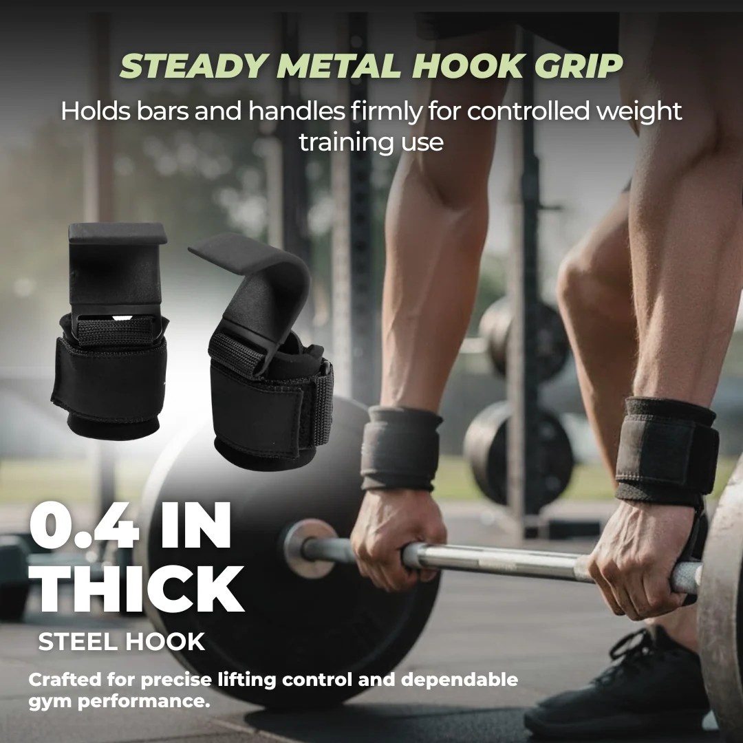 Adjustable Metal Lifting Hooks with Neoprene Wrist Support
