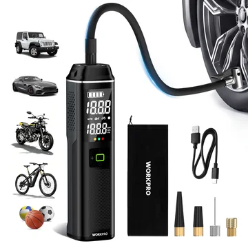 WORKPRO Tire Inflator Portable Air Compressor, 12V 7500mAh
