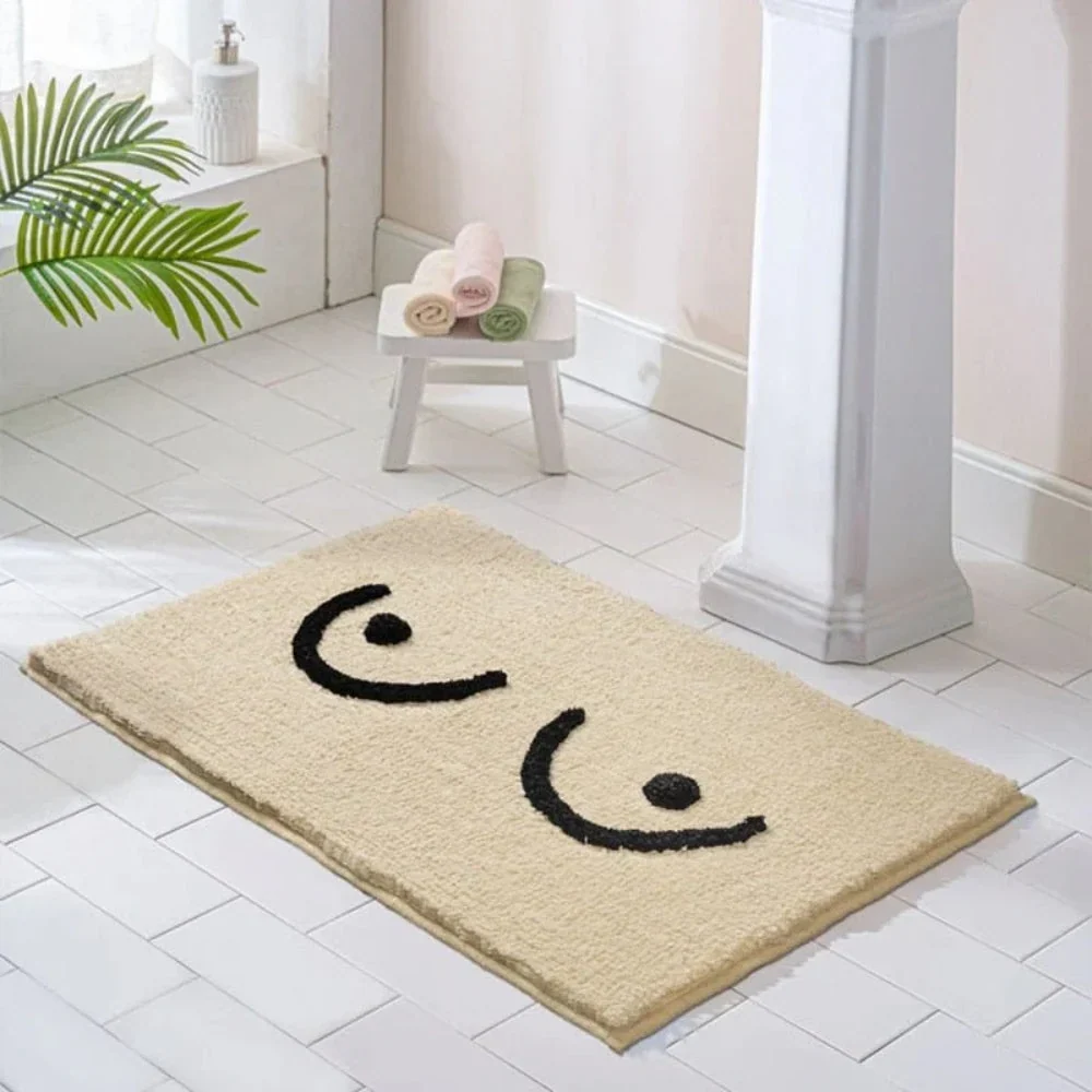 Bath Mat Fluffy Microfiber Non-Slip Backing & Machine Washable