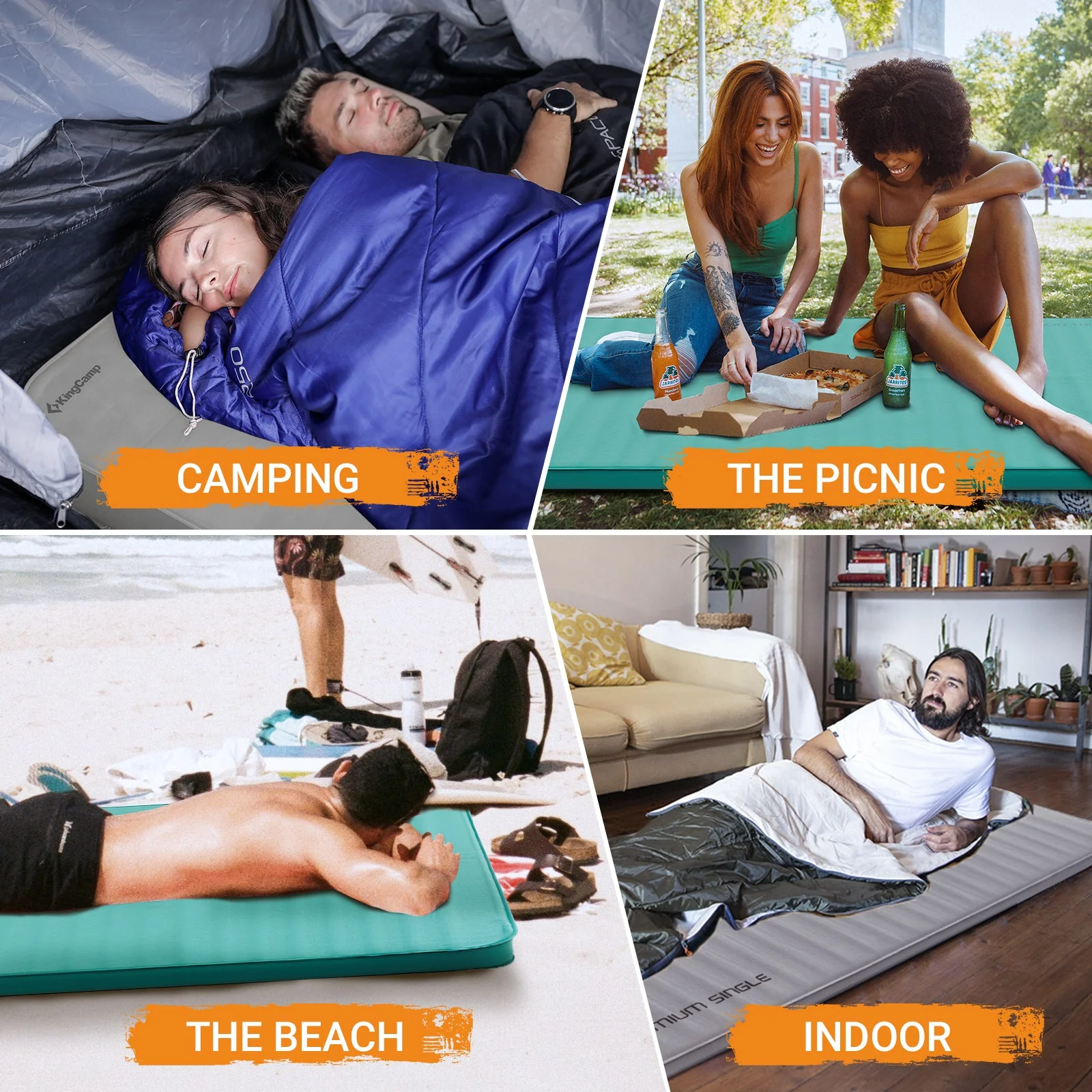 KingCamp PREMIUM Self Inflating Foam Sleeping Pad Double/Single - Image 25