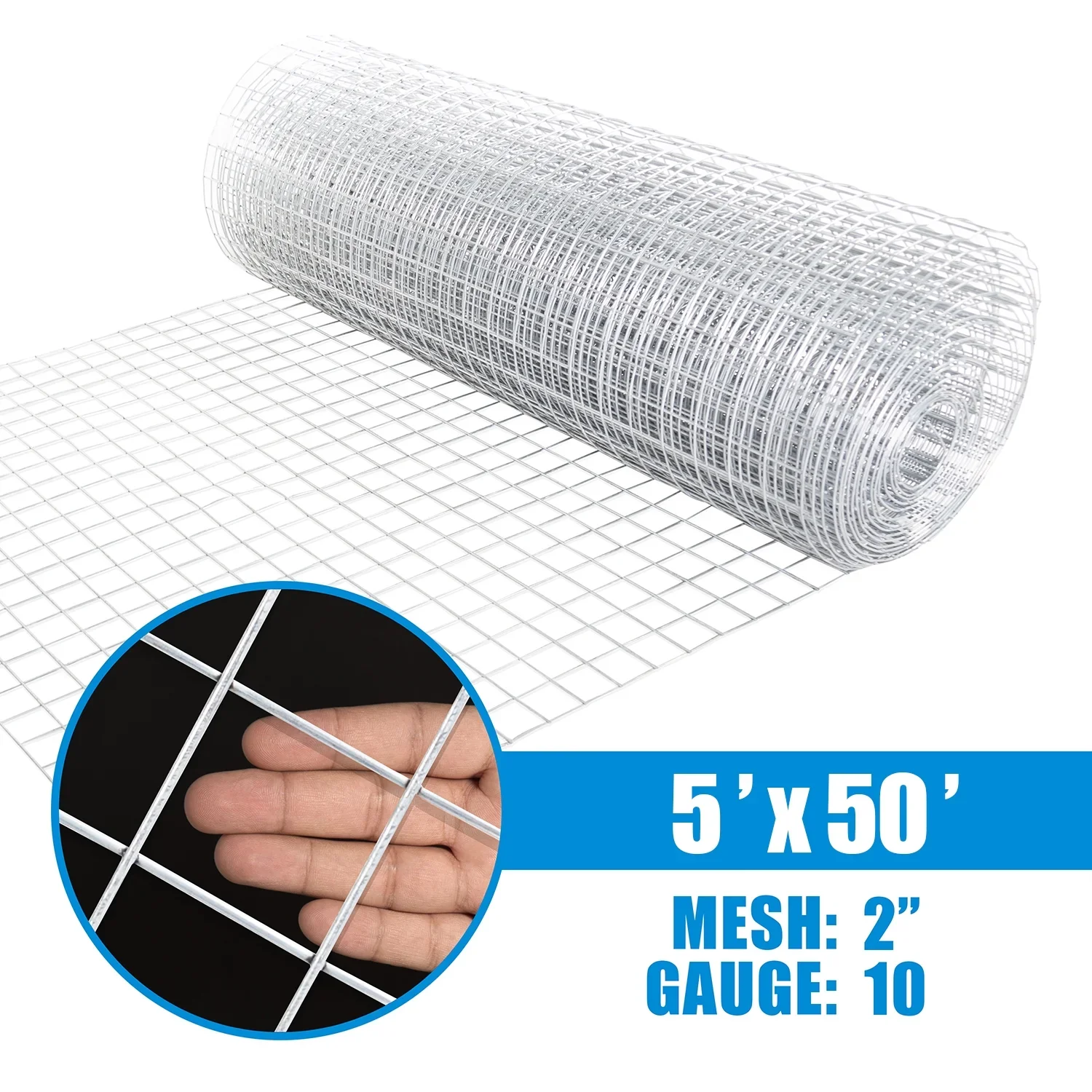 Fencer Wire Heavy Duty 10 Gauge Galvanized Welded Wire Fence, 2" x 2" Opening Mesh for Vegetables, Garden Fruits & Animals Enclosure (4 ft. x 50 ft.) - Image 13