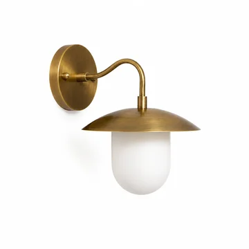 Hand-Finished Antique Brass Frosted Opal Wall Sconce (1-3 Head Options, Hardwired & Dimmable)