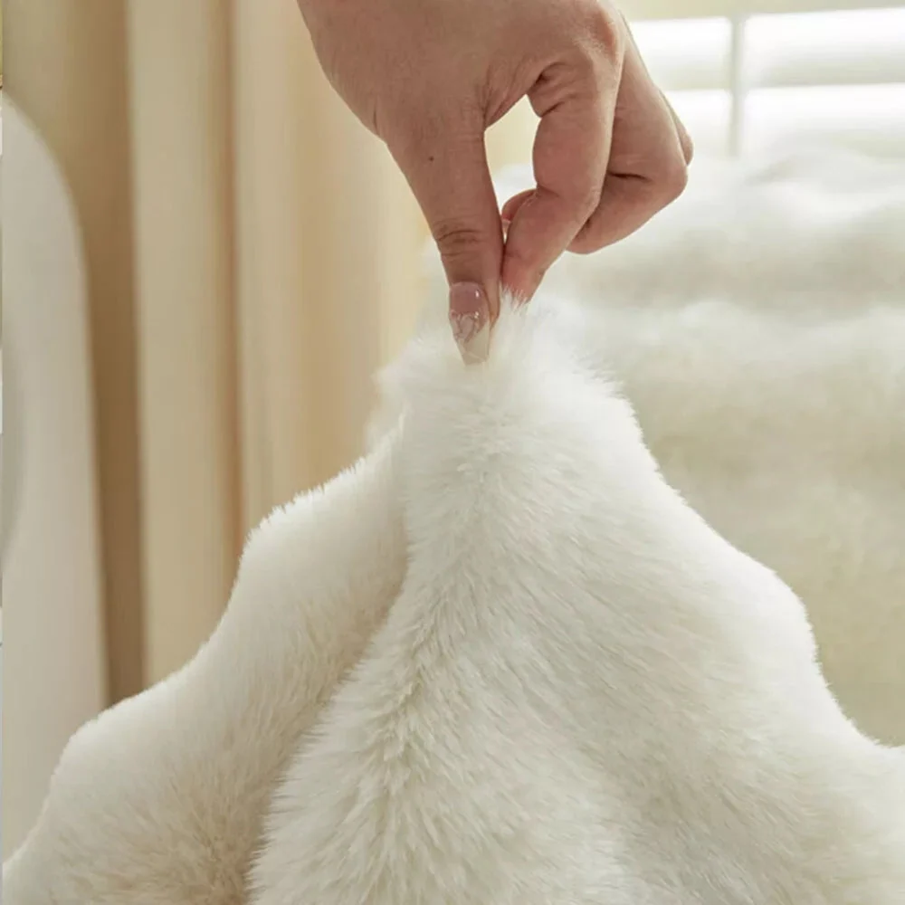 Recliner Sofa Cover Plush Faux Fur Non-Slip & Machine Washable - Image 2
