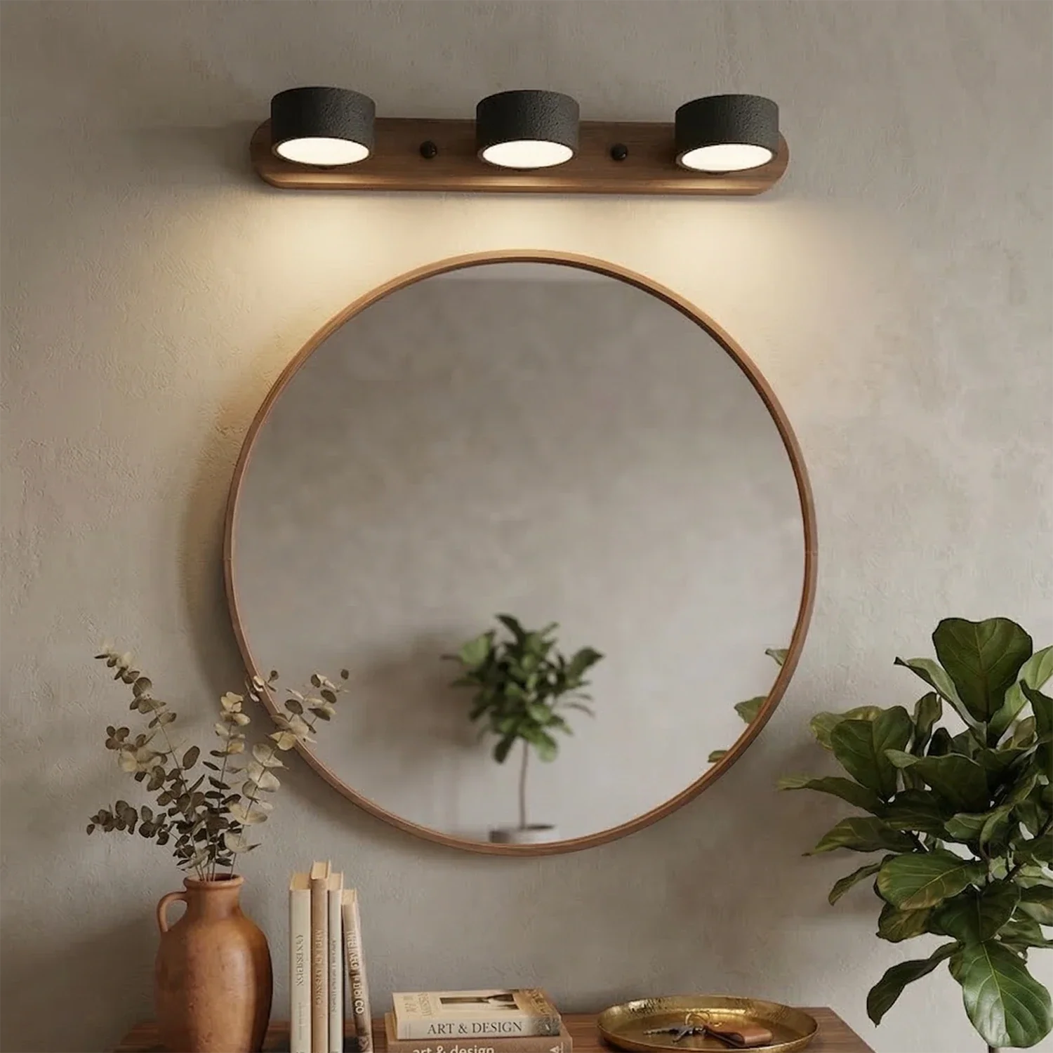 Elegant Adjustable LED Wall Light with Natural Stone Shades - Image 12