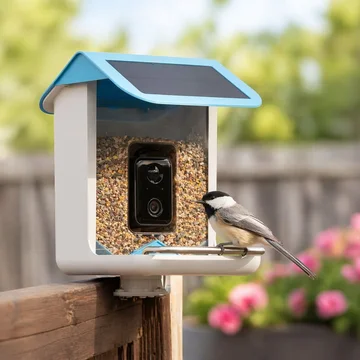 Outdoor Bird Feeder Camera Solar-Powered AI Bird ID