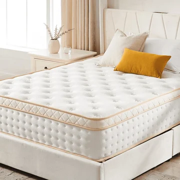 IInnovZBOM10" Queen Size Mattress, Medium Firm Hybrid Mattress with Gel Memory Foam and Pocket Springs, CertiPUR-US Certified for Pressure Relief and Motion Isolation, 100 Night Trial, 80 x 60" x 1