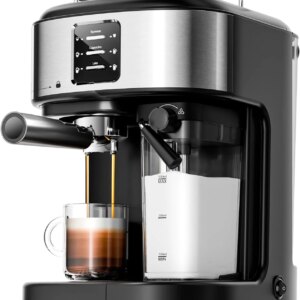 3 in 1 Professional Espresso Maker with Dual Heating System & Capsule Compatible CM8011