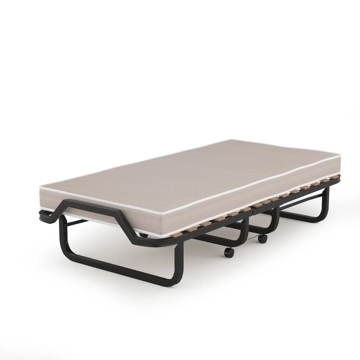 Costway Folding Bed Rollaway Guest Bed w/ Memory Foam Sturdy Metal Frame & Foam Mattress, Made in Italy (Product Dimensions: 79L x 31.5W x 16 H inch) - Image 3