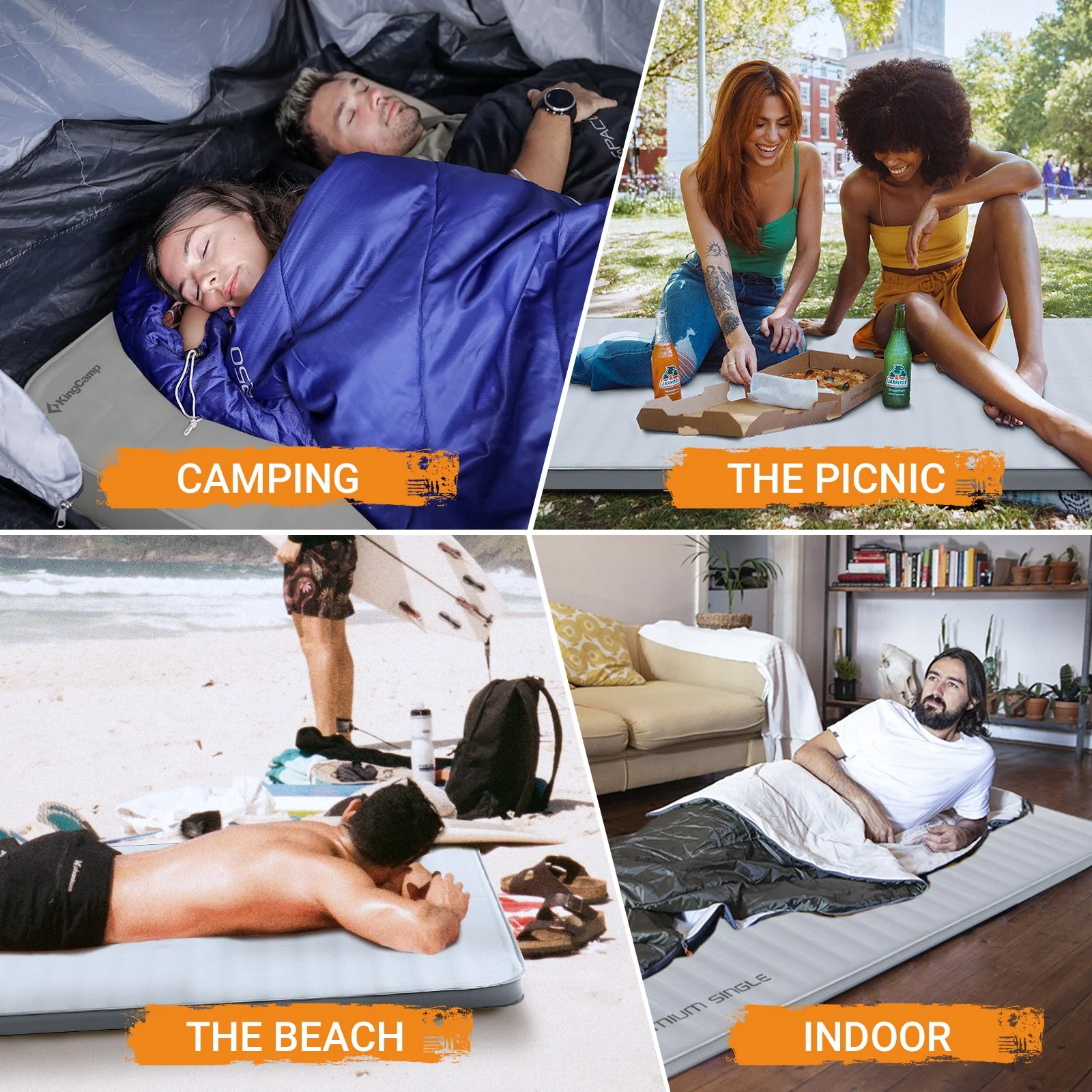 KingCamp PREMIUM Self Inflating Foam Sleeping Pad Double/Single - Image 45