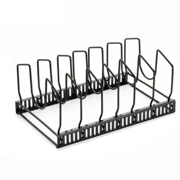 Pot Lid & Utensil Rack Adjustable Slots Durable Iron